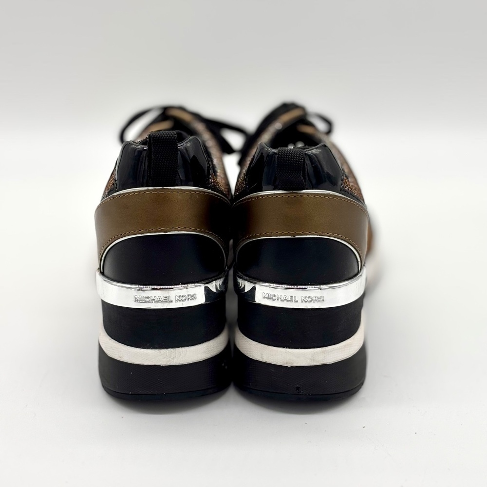 Michael Kors Georgie Chain-Mesh and Leather Trainer Size 8 - Picture 5 of 8